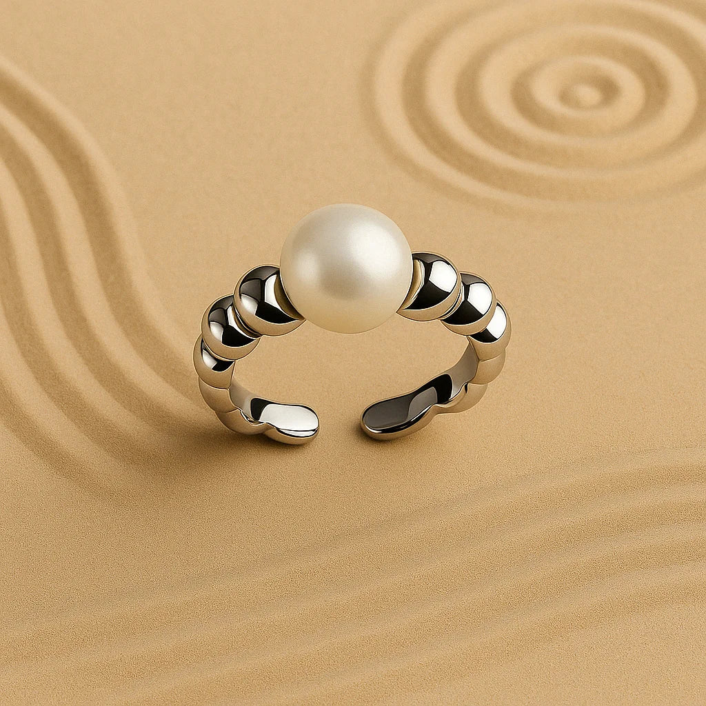 Anillo Trenzado con Perla