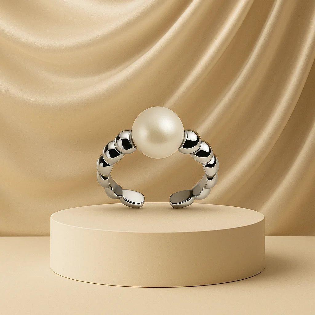 Anillo Trenzado con Perla