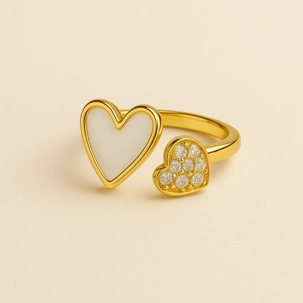 Anillo Corazones Dobles