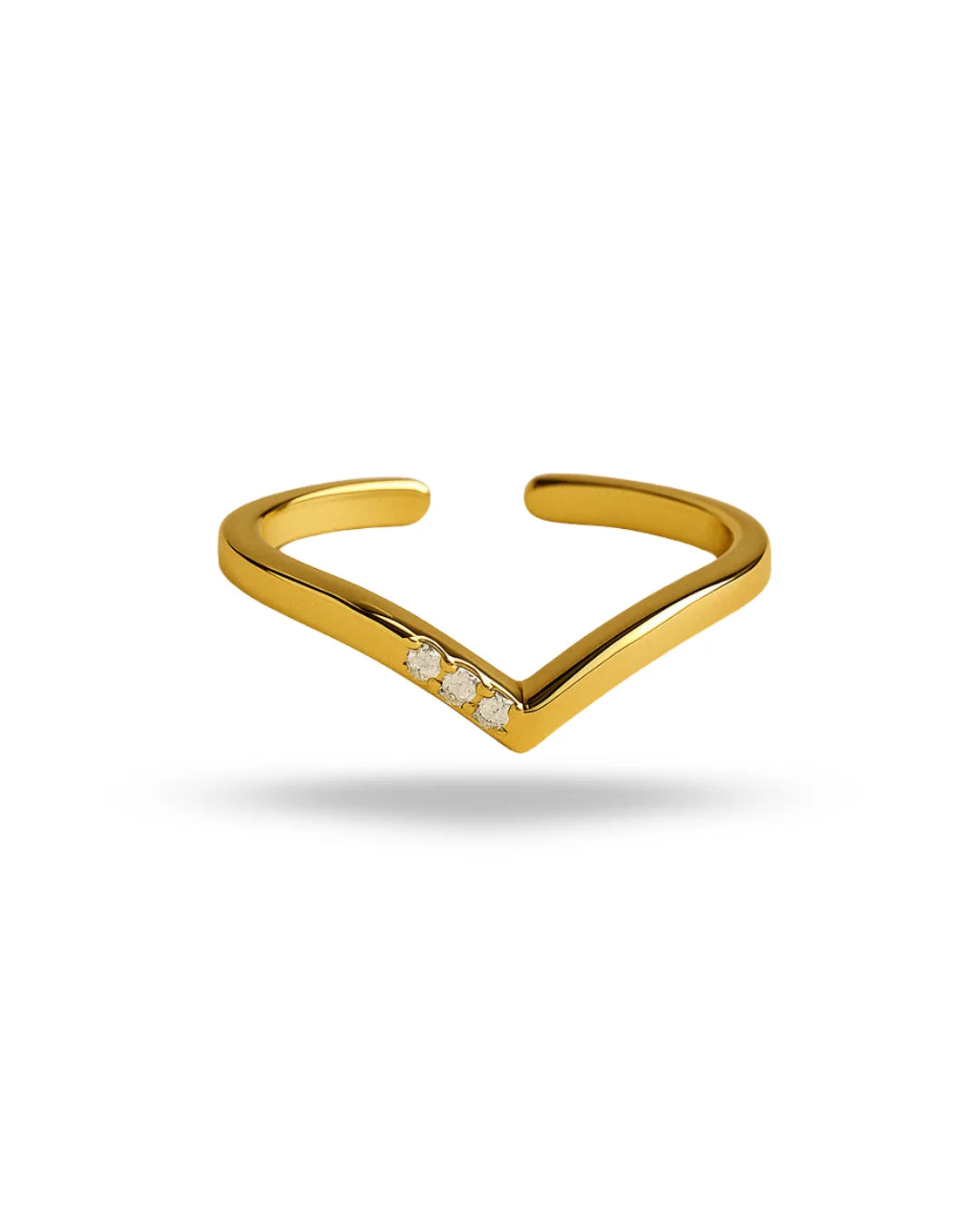 Detalle del diseño ajustable del anillo corona