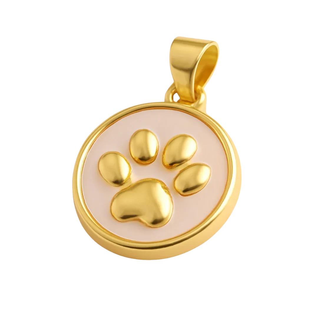 Charm huellita pequeña en oro 24K ideal para regalo con significado