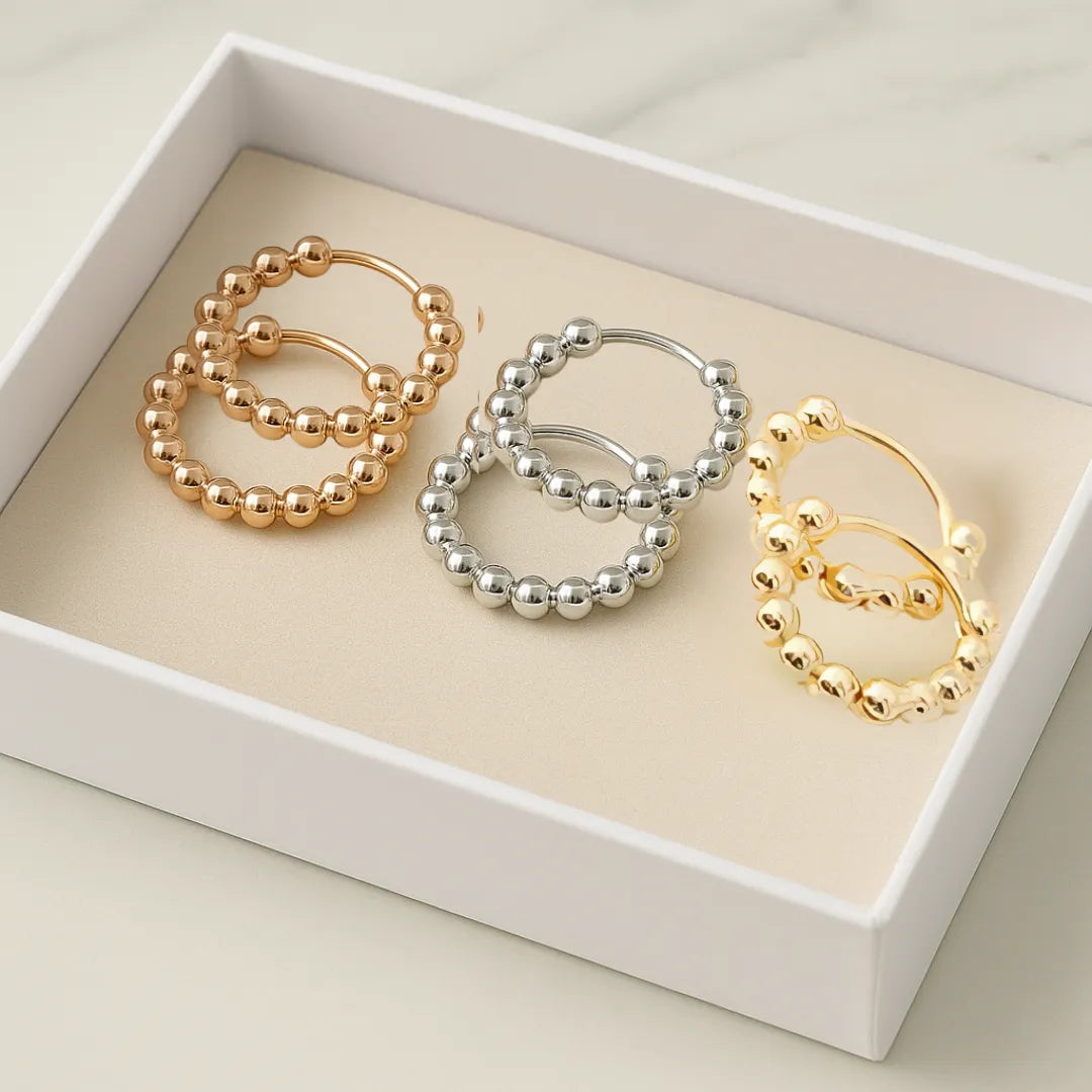 Estuche con huggies de baño de oro 24K en diferentes acabados – accesorios de moda para mujer