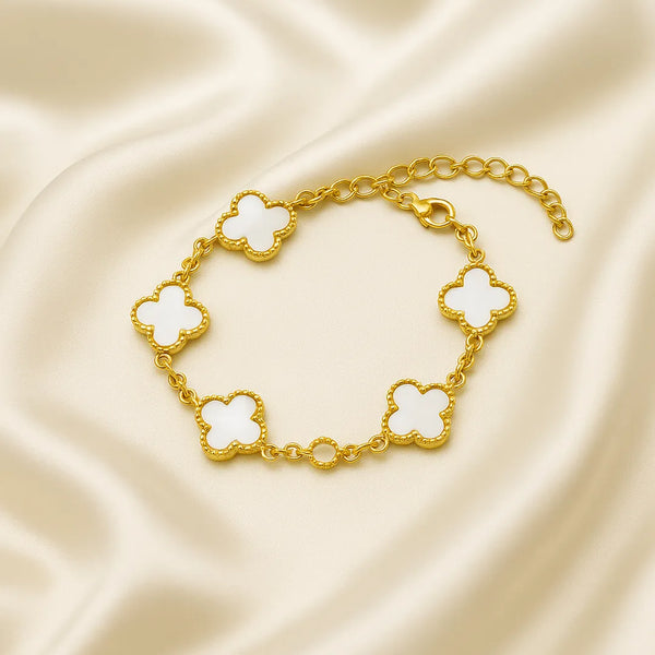 Pulsera Trebol Blanca