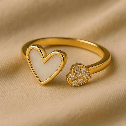 Anillo Corazones Dobles