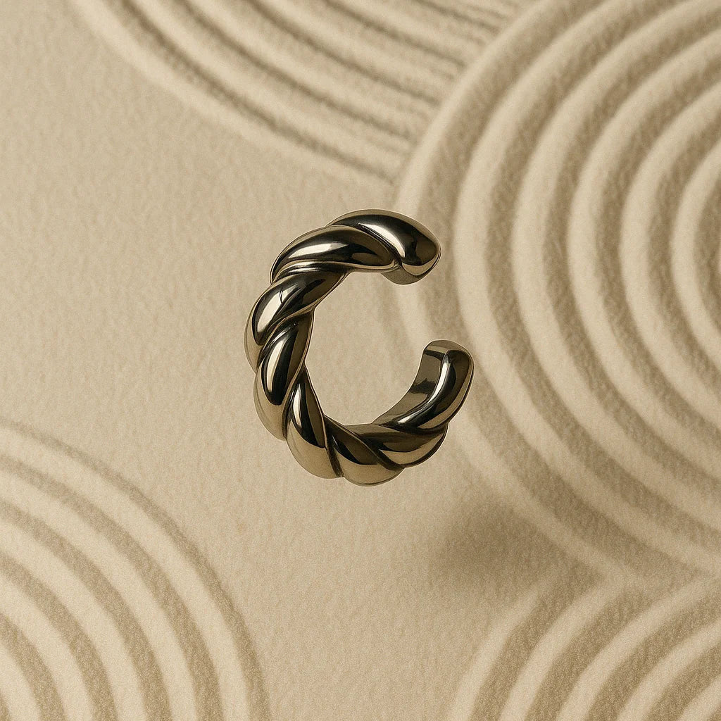 Ear Cuff Trenza Plateado