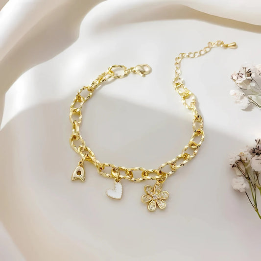 Brazalete Floral y Letra