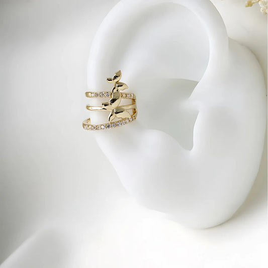 Ear Cuff Dorado Mariposas