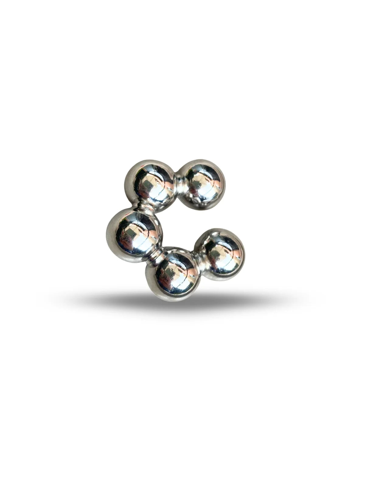 Ear Cuff Plateado Balines