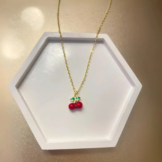Cadena Cherry Roja 45 cm Dije 1.5 cm
