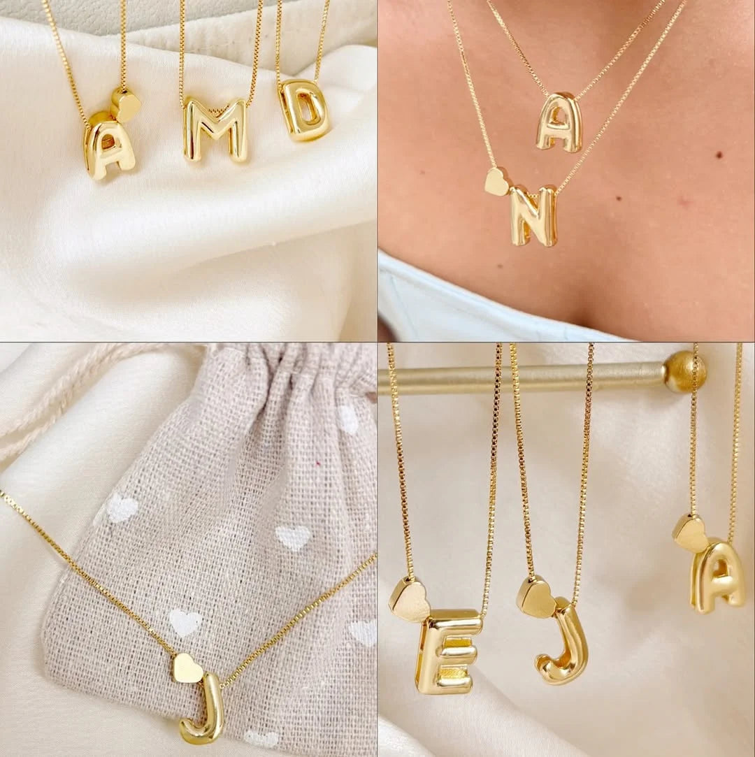 Letras doradas agrupadas listas para personalizar cadenas


