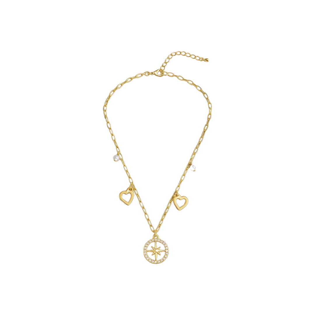 Accesorio de moda con cadena ajustable y 7 dijes

