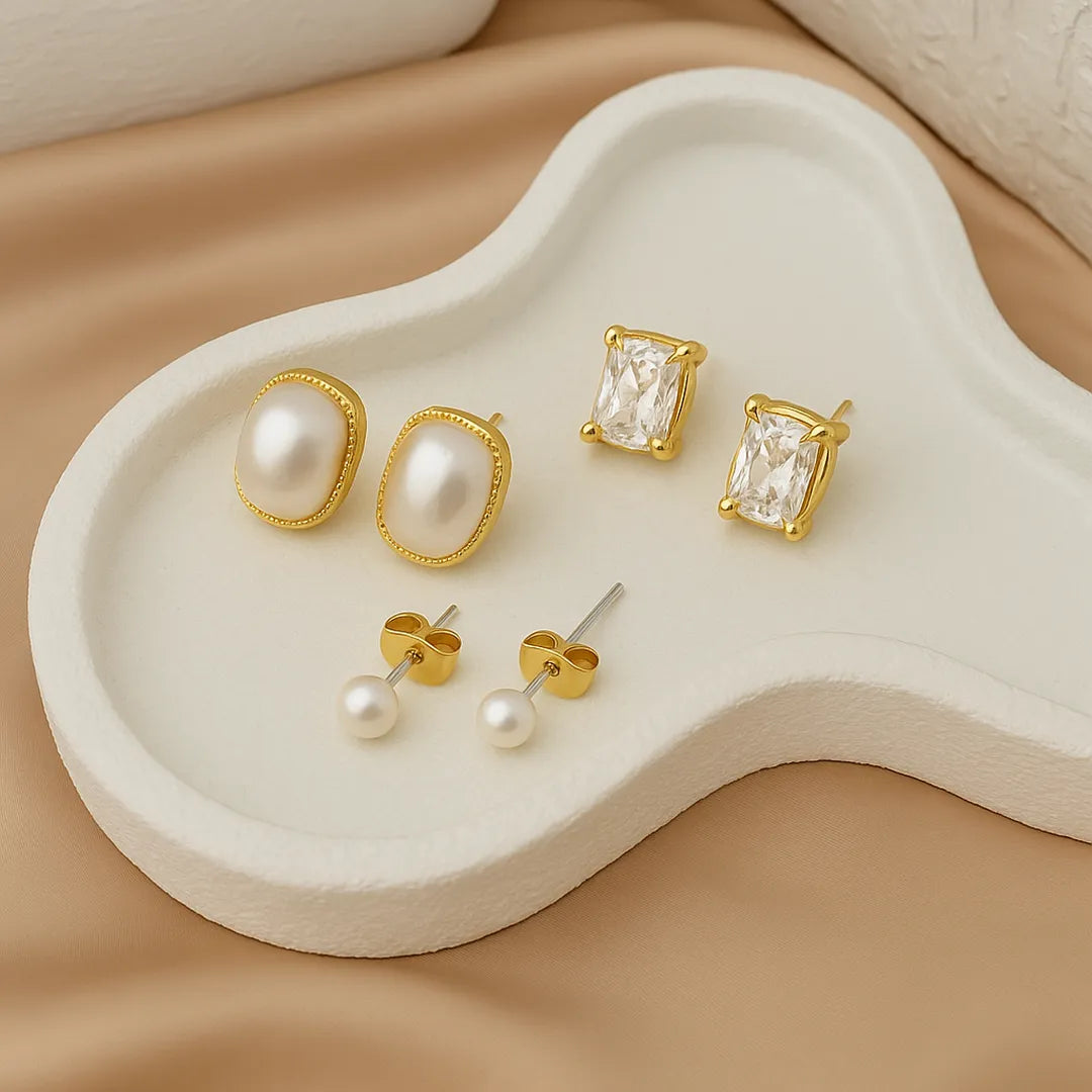 Set de topitos intercambiables con acabado en oro 24K

